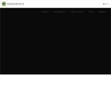 Tablet Screenshot of espeakers.com